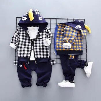 Children Boy Girl Clothing Set Plaid Coat + Printed T-shirt +Cartoon Pants 3PCS Spring Autumn Costumes Kids Clothes Set
Children Boy Girl Clothing Set Plaid Coat + Printed T-shirt +Cartoon Pants 3PCS Spring Autumn Costumes Kids Clothes Set