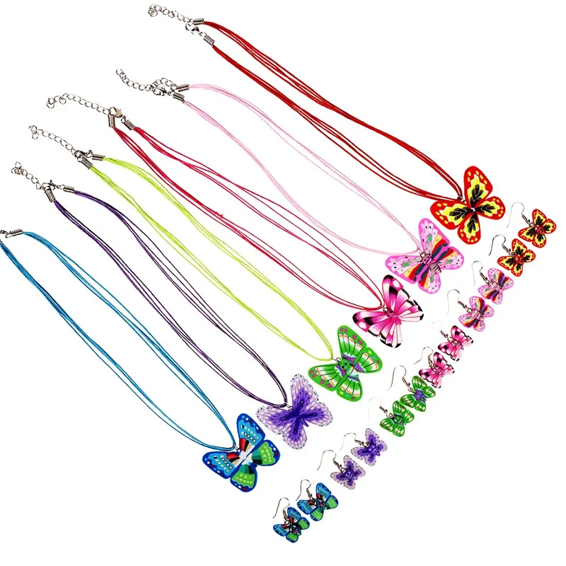 Random Color Sent Soft Pottery Butterfly Alloy Chain Jewelry Set Earring Necklace Earrings Children Girls Jewelry Gifts
Random Color Sent Soft Pottery Butterfly Alloy Chain Jewelry Set Earring Necklace Earrings Children Girls Jewelry Gifts