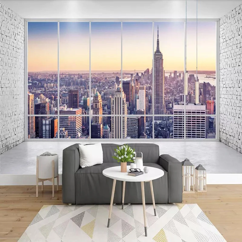 Decorative wallpaper series 3D balcony window city high-rise scenery TV background wall
Decorative wallpaper series 3D balcony window city high-rise scenery TV background wall