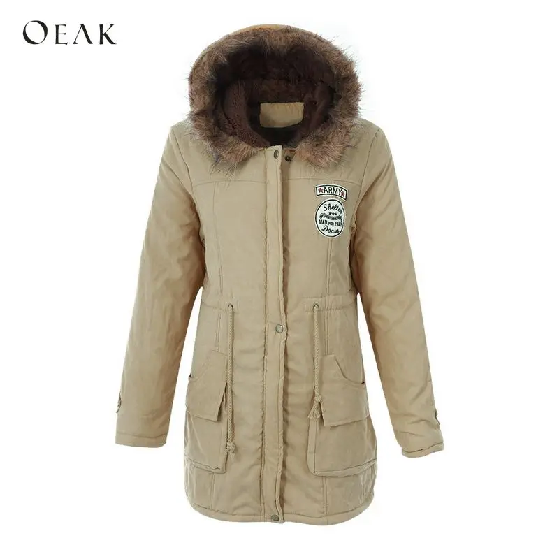 OEAK 2018 Winter Jacket Women Warm Parkas Fur Collar Long Coat Casual Thicken Cotton Wadded Office Ladies Outwear Plus Size
OEAK 2018 Winter Jacket Women Warm Parkas Fur Collar Long Coat Casual Thicken Cotton Wadded Office Ladies Outwear Plus Size