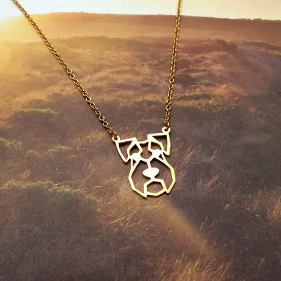 New Trendy Gold Silver Schnauzer Origami Necklace Animal Pendant Hunger Games Necklace Women Best Friend
New Trendy Gold Silver Schnauzer Origami Necklace Animal Pendant Hunger Games Necklace Women Best Friend