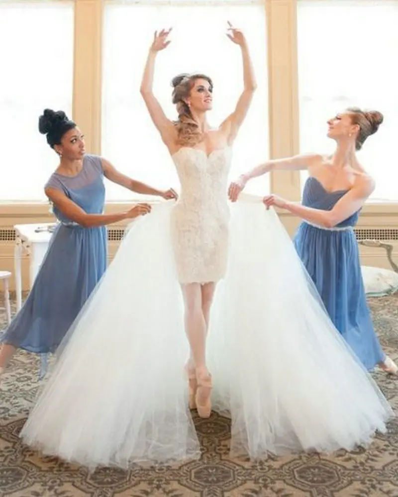 Elegant Remove Detachable Skirt Wedding Dress Vestidos De Boda Dresses Bridal Gown With Detachable Train Hochzeitskleider 2019
Elegant Remove Detachable Skirt Wedding Dress Vestidos De Boda Dresses Bridal Gown With Detachable Train Hochzeitskleider 2019