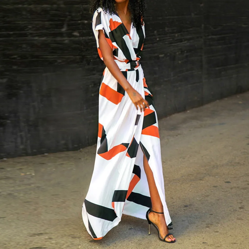 Women New Summer Vintage Women's Summer V-neck Floral Short Sleeve Long Maxi Dress Party Beach Sundress Print Floor-Length Z423
Women New Summer Vintage Women's Summer V-neck Floral Short Sleeve Long Maxi Dress Party Beach Sundress Print Floor-Length Z423