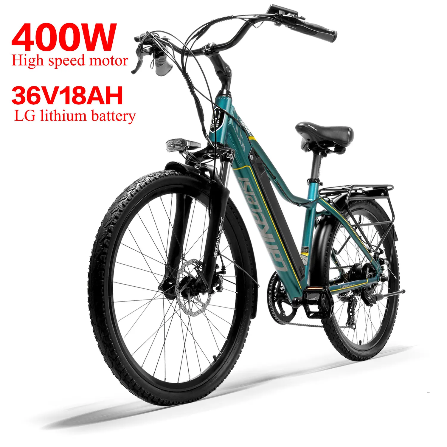 Perfect LANKELEISI Pard3.0 Electric Bike 36V 10.4AH Lithium Battery 400W High-speed Motor Hydraulic Disc Brake Endurance 2