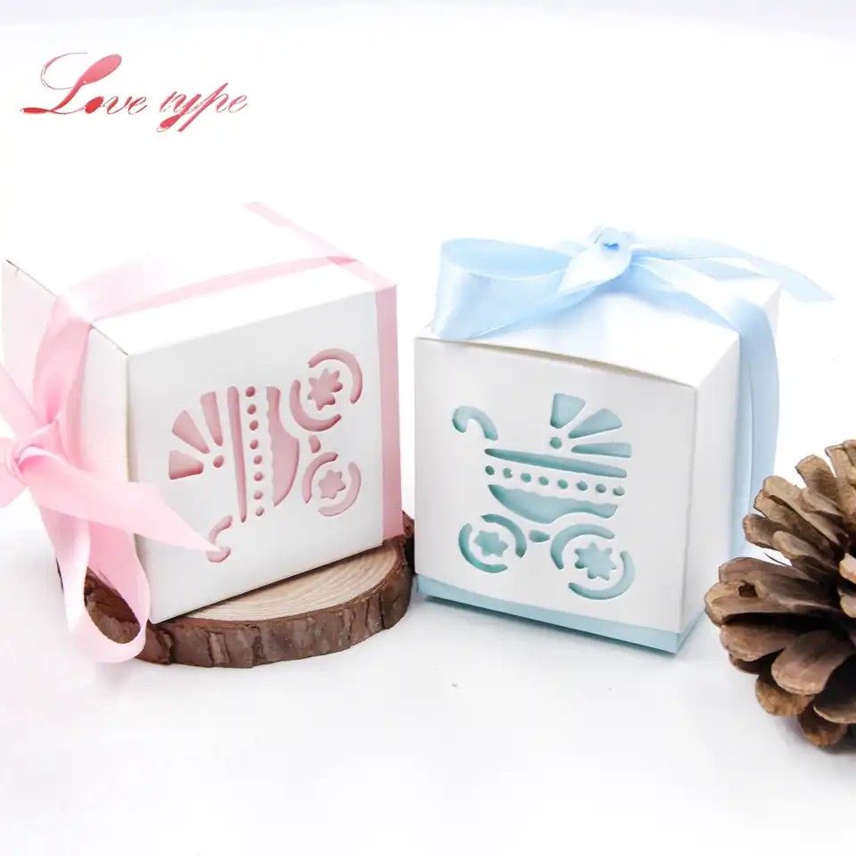 10pcs baby shower paper gift boxes boy girl birthday party