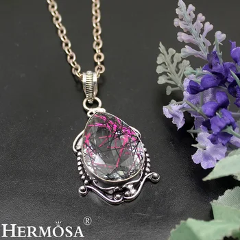 Vintage Teardrop Black Rutilated Quartz 925 Sterling Silver Color Charms Women Pendant Necklace Jewelry 2 1/4 INCH TF237
Vintage Teardrop Black Rutilated Quartz 925 Sterling Silver Color Charms Women Pendant Necklace Jewelry 2 1/4 INCH TF237