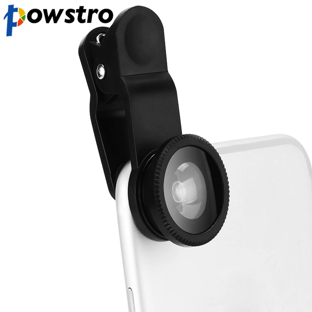 Powstro Lens 3 in 1 mobile phone Optical Lens+Wide Angle 3X+Macro 180 degree fisheye lens For iPhone Samsung Sony | Мобильные