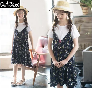 Girls Summer Dress Sets Children Short Sleeve White Knitted T-shirt+ Flower Printed Dress Sets Kids Beach Casual Dress Clothes
Girls Summer Dress Sets Children Short Sleeve White Knitted T-shirt+ Flower Printed Dress Sets Kids Beach Casual Dress Clothes