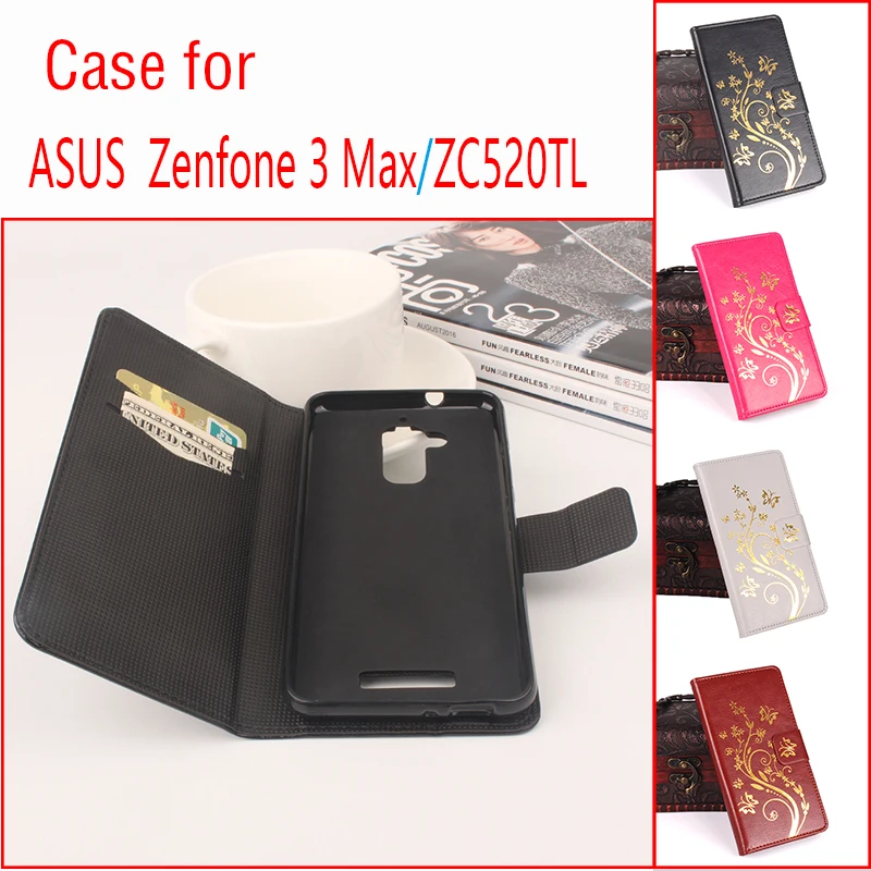 Для Asus Zenfone 3 Max/ZC520TL чехол для телефона Folio Flip Premium шаблон PU кожаный кошелек с
