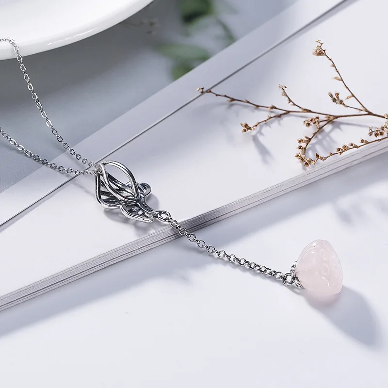 2018 new Real 925 Sterling Silver Strawberry Crystal Lotus Statement Necklace Butterfly Pendant Necklaces S925 Jewelry
2018 new Real 925 Sterling Silver Strawberry Crystal Lotus Statement Necklace Butterfly Pendant Necklaces S925 Jewelry