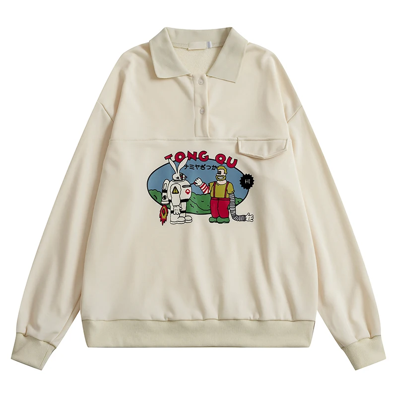 2019 Spring New Original Women's Pullover Sweatshirt Long-sleeved Playful Ladies Loose Vest Hoodie Down Collar Spring
2019 Spring New Original Women's Pullover Sweatshirt Long-sleeved Playful Ladies Loose Vest Hoodie Down Collar Spring
