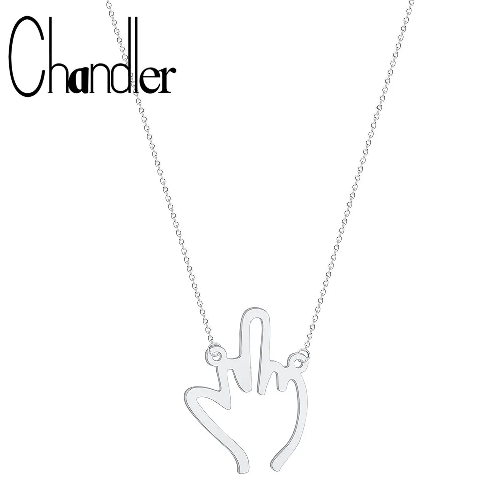 Chandler Hiphop Stainless Steel Middle Finger Up Hand Necklace Fuck You Necklaces Gold Rose Gold Color Gesture Charm Necklaces
Chandler Hiphop Stainless Steel Middle Finger Up Hand Necklace Fuck You Necklaces Gold Rose Gold Color Gesture Charm Necklaces