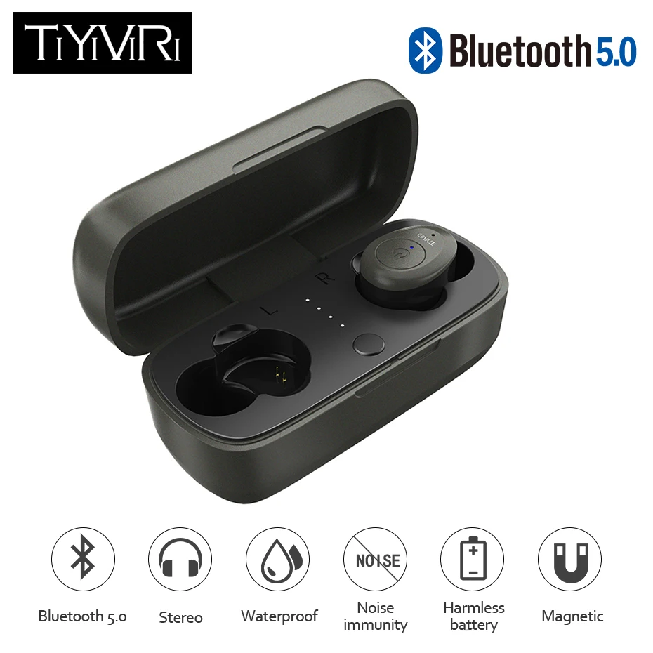 Tws Wireless Earbuds V5.0 Bluetooth Earphone Headset Twins Stereo Sound Sport Earphone With Mic Charging Box For All Smart Phone
Tws Wireless Earbuds V5.0 Bluetooth Earphone Headset Twins Stereo Sound Sport Earphone With Mic Charging Box For All Smart Phone