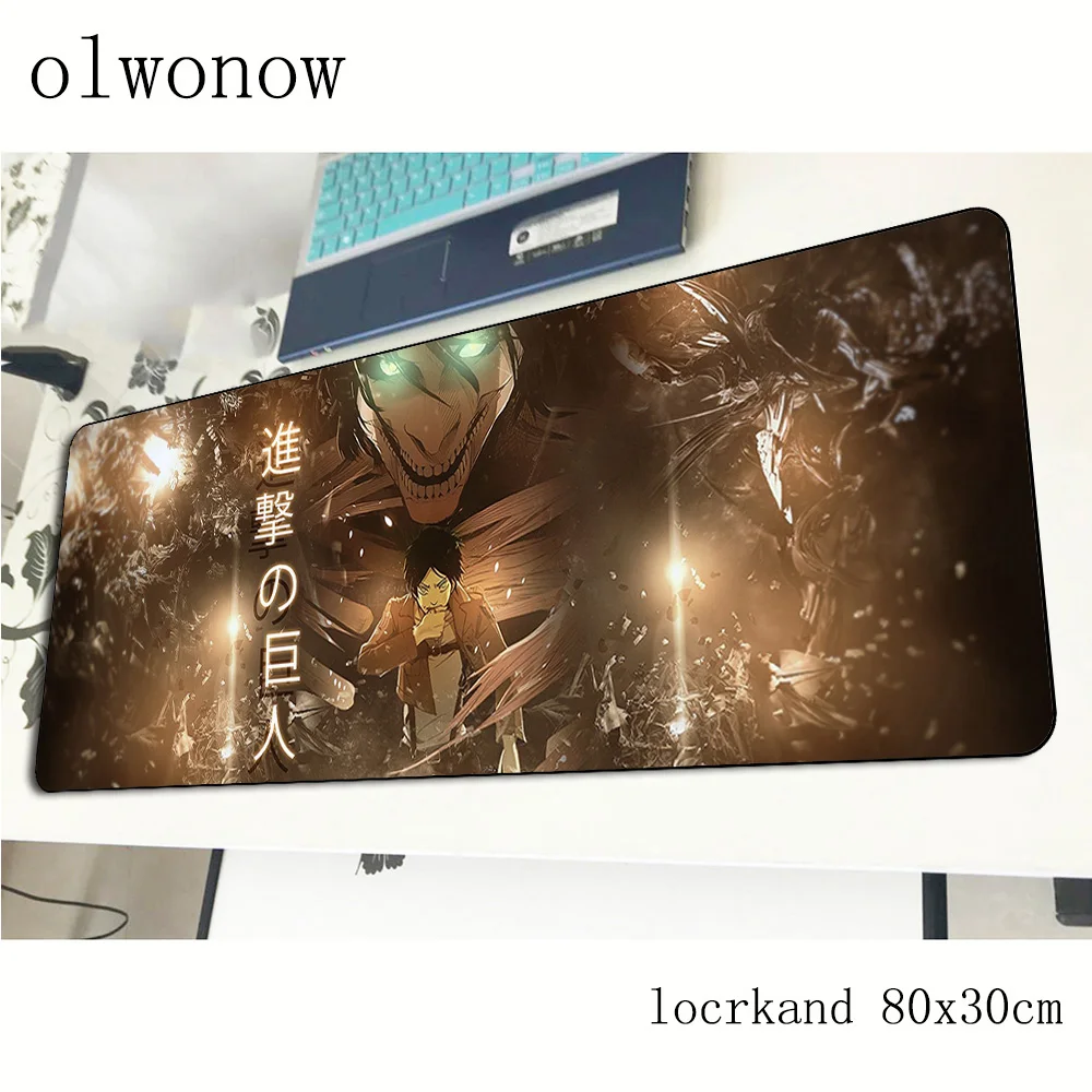 attack on titan mousepad 80x30cm hot sales gaming mouse pad gamer mat High-end game computer desk padmouse keyboard play mats
attack on titan mousepad 80x30cm hot sales gaming mouse pad gamer mat High-end game computer desk padmouse keyboard play mats