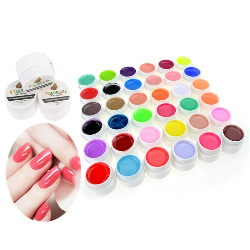 Новый Чистый Цвет УФ Гель Nail Art DIY Украшения Для Ногтей Маникюр гелем Польский