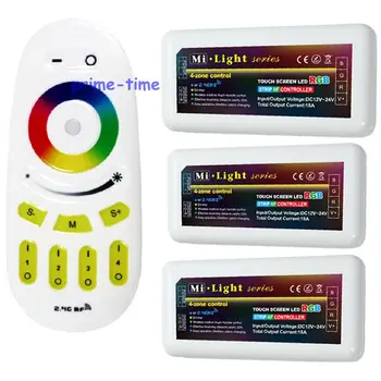 Mi.Light 3pcs 2.4G 18A RGB LED Group Controller + 4-Zone RF Wireless Touch Screen Remote for RGB Led Strip Light
Mi.Light 3pcs 2.4G 18A RGB LED Group Controller + 4-Zone RF Wireless Touch Screen Remote for RGB Led Strip Light