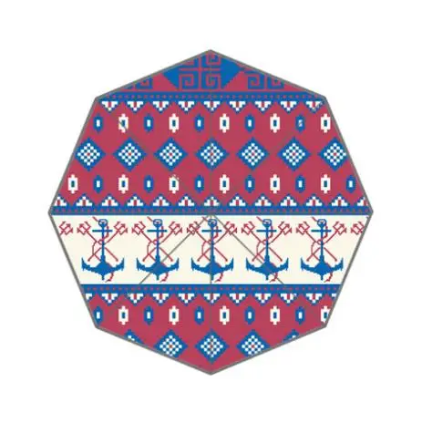 Nautical Anchor Custom Umbrella Fashion Design For Man And Women High Quality Free Shipping Hot Sale UMN-841 | Дом и сад