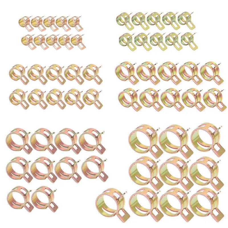 60Pcs/Kit brand new iron Spring Clips Fuel Oil Water Hose Clip Pipe Tube Clamp high quality Hose Clips Accessories
60Pcs/Kit brand new iron Spring Clips Fuel Oil Water Hose Clip Pipe Tube Clamp high quality Hose Clips Accessories