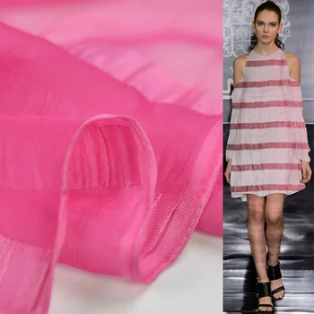 Red stripe design 100% pure silk georgette gauze silk fabric transparent,SCG303
Red stripe design 100% pure silk georgette gauze silk fabric transparent,SCG303