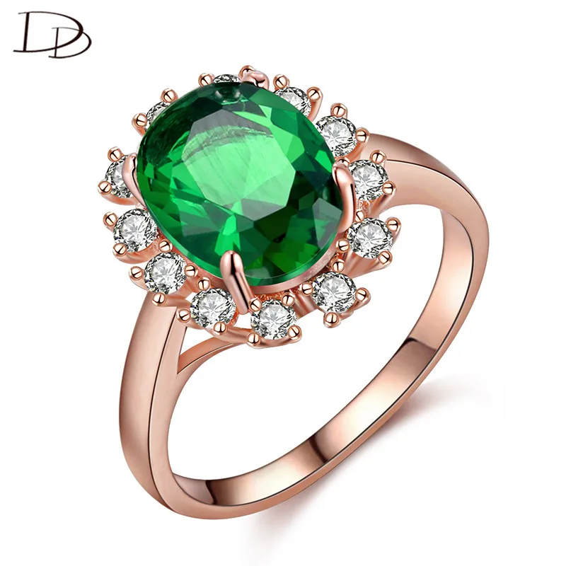 Vintage 585 Rose Gold color Green Round green crystal Rings For Women Elegant wedding Engagement Ring Crystal anel KR013
Vintage 585 Rose Gold color Green Round green crystal Rings For Women Elegant wedding Engagement Ring Crystal anel KR013
