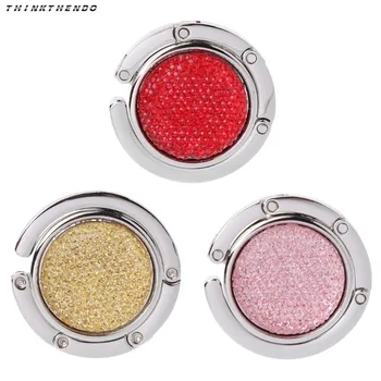 THINKTHENDO New Portable Handbag Alloy Hook Rhinestone Round Folding Purse Holder Table Hanger High Quality
THINKTHENDO New Portable Handbag Alloy Hook Rhinestone Round Folding Purse Holder Table Hanger High Quality