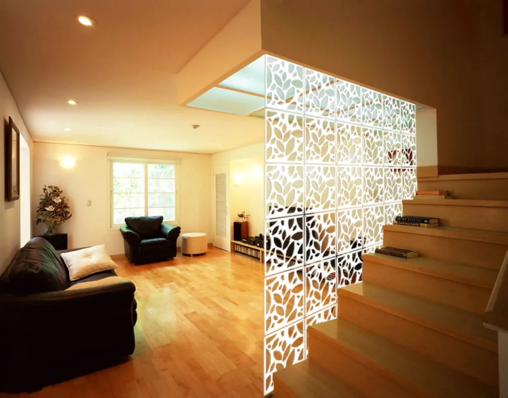 Modern Simple A living room Hanging folding screen Hollow White Dining room partition The (6)