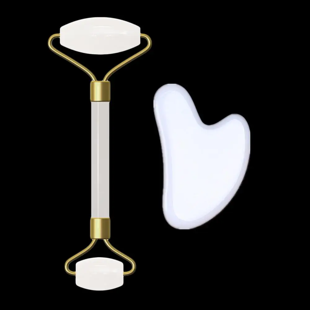Natural White Crystal Jade Roller Double Head Quartz Massage Roller Real Stone Facial Massager Guasha Set for Skin Care with Box
Natural White Crystal Jade Roller Double Head Quartz Massage Roller Real Stone Facial Massager Guasha Set for Skin Care with Box