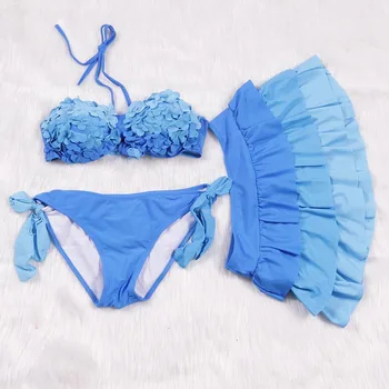 TQSKK 2019 Retro Solid Halter Top Padded Bikinis Dress Swimsuit Female Swimwear Women Sexy Bikini Set Bathing Suits Biquini
TQSKK 2019 Retro Solid Halter Top Padded Bikinis Dress Swimsuit Female Swimwear Women Sexy Bikini Set Bathing Suits Biquini