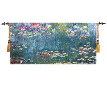 65x135 Claude Monet Famous Painting Water Lily Lotus Floral Wall Tapestry Hanging Goblen Moroccan Decor Tapestries tapiz gobelin
65x135 Claude Monet Famous Painting Water Lily Lotus Floral Wall Tapestry Hanging Goblen Moroccan Decor Tapestries tapiz gobelin
