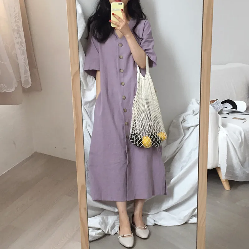 French Gentle Romance Sweet Girl's Summer Dress Korea Design Single-breasted INS Prairie Chic Vintage Dress Women Casual Dress
French Gentle Romance Sweet Girl's Summer Dress Korea Design Single-breasted INS Prairie Chic Vintage Dress Women Casual Dress