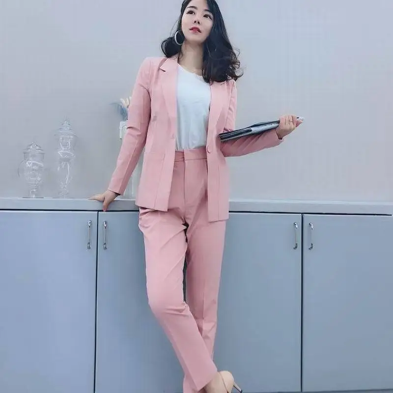 Small suit jacket female spring and autumn suit women tide pink casual OLprofessional overalls suit two-piece suit
Small suit jacket female spring and autumn suit women tide pink casual OLprofessional overalls suit two-piece suit