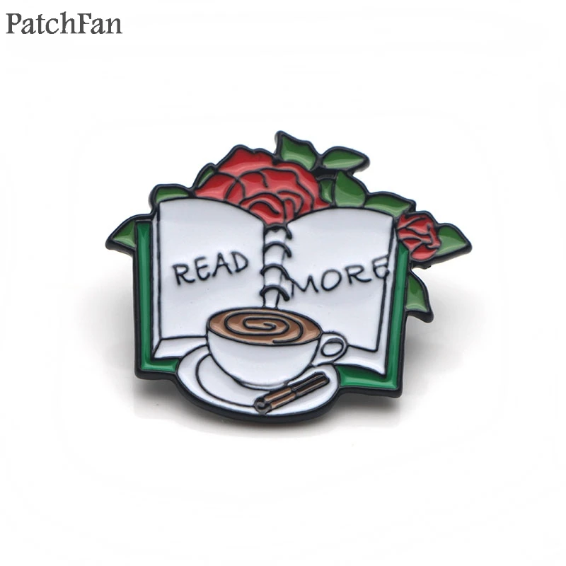 Patchfan Read more book rose coffee Zinc tie Pins backpack clothes brooches for men women hat decoration badges medals A1363
Patchfan Read more book rose coffee Zinc tie Pins backpack clothes brooches for men women hat decoration badges medals A1363