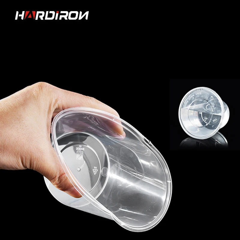 HARDIRON Thickened With Lid Disposable Round Lunch Box Plastic Takeaway Food Box Transparent Fast Food Bowl
HARDIRON Thickened With Lid Disposable Round Lunch Box Plastic Takeaway Food Box Transparent Fast Food Bowl