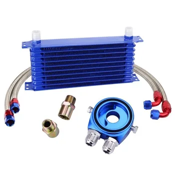 ESPEEDER 10Row 10AN Engine Racing Oil Cooler Kit+1M 1.2M Stainless Steel Braided Hose Line+Oil Adapter Filter Cooler Plate Kit
ESPEEDER 10Row 10AN Engine Racing Oil Cooler Kit+1M 1.2M Stainless Steel Braided Hose Line+Oil Adapter Filter Cooler Plate Kit