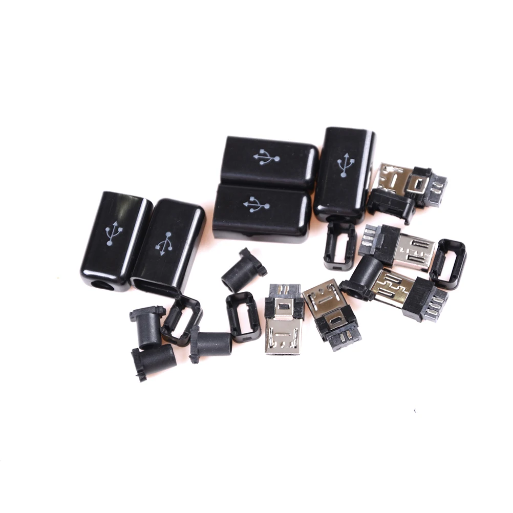 5PCS/lot Male USB Connector Kit 5P 5pin USB 2.0 Plug Type A DIY Components Black Plastic Cover
5PCS/lot Male USB Connector Kit 5P 5pin USB 2.0 Plug Type A DIY Components Black Plastic Cover
