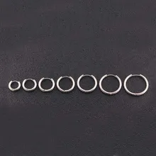 2 stücke Gold Silber Schwarz Blau 316L Edelstahl Runde Chirurgische Hoop Ohrringe Koreanische Nette 2,5mm dicken Kreis Ohr punk Schmuck(China)