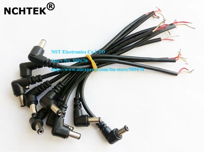 NCHTEK CCTV DC Power Plug Connector 5.5x2.1mm Male Angle Cable,Short DC Pigtail 90 Degree 5.5/2.1mm Cord/Free shipping/50PCS
NCHTEK CCTV DC Power Plug Connector 5.5x2.1mm Male Angle Cable,Short DC Pigtail 90 Degree 5.5/2.1mm Cord/Free shipping/50PCS
