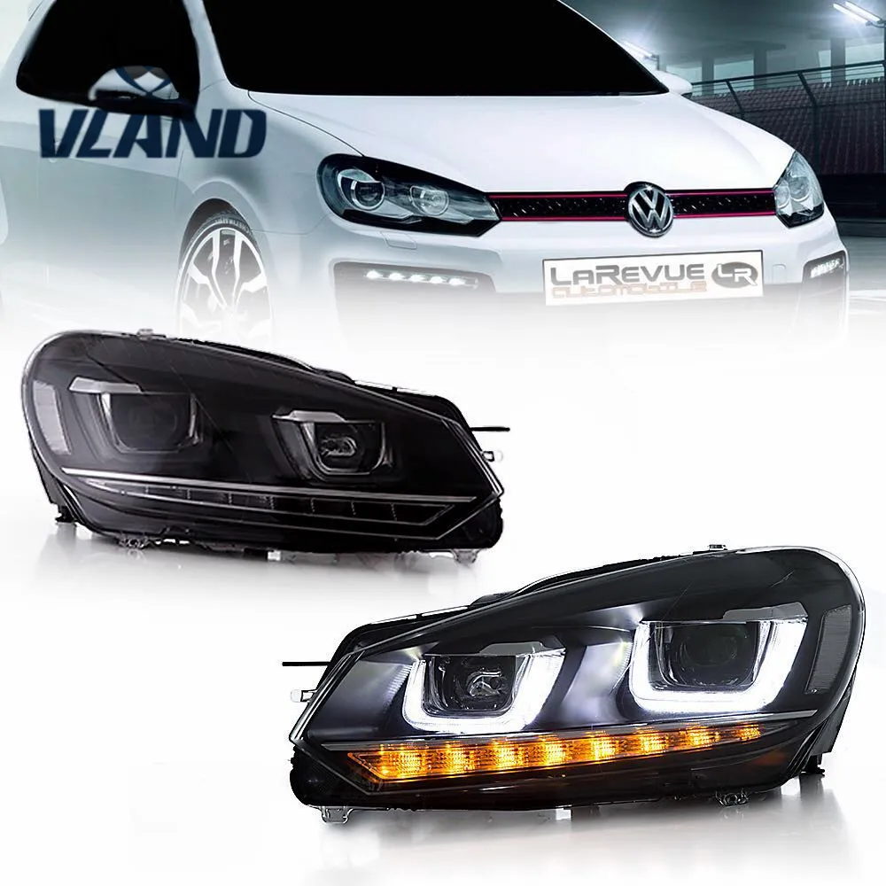 VLAND завод для автомобилей головной светильник VW Golf 6 Mk6 R20 светодиодный налобный