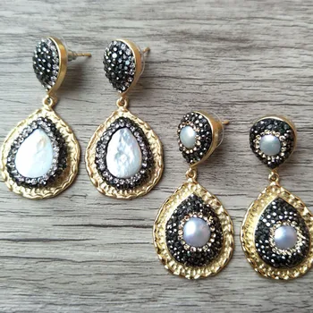 5pair water-drop shaped gold color pave rhinestone crystal pearl dangle earring,jewelry earrings for women ER181
5pair water-drop shaped gold color pave rhinestone crystal pearl dangle earring,jewelry earrings for women ER181