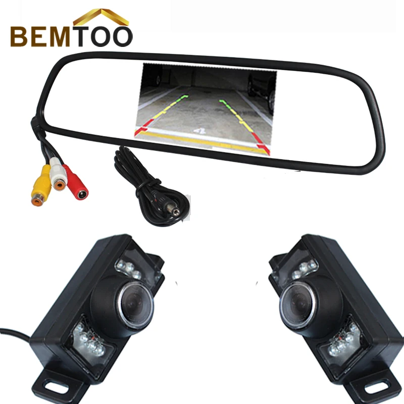 BEMTOO High resolution 4.3" Color TFT LCD Car Mirror Monitor +8 LED Night Vision Vehicles Front /Rear view camera backup camera
BEMTOO High resolution 4.3" Color TFT LCD Car Mirror Monitor +8 LED Night Vision Vehicles Front /Rear view camera backup camera