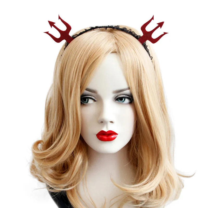 Headband for Women Girl Halloween Devil Pitchfork Fork Gothic Costume Ball Fancy Dress Party Lace Hairband Hair Hoop Accessories
Headband for Women Girl Halloween Devil Pitchfork Fork Gothic Costume Ball Fancy Dress Party Lace Hairband Hair Hoop Accessories