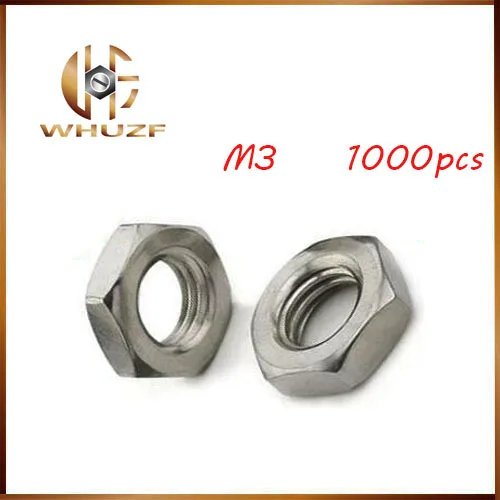1000 шт. M3 DIN439 A2-70, шестигранные тонкие гайки из нержавеющей стали, Метрическая крепежная деталь, запасы
1000 шт. M3 DIN439 A2-70, шестигранные тонкие гайки из нержавеющей стали, Метрическая крепежная деталь, запасы