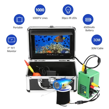 15M / 30M 1000TVL Fish Finder Underwater Fishing Camera 7" Color Display Video Monitor With Removable Sunshine Shield
15M / 30M 1000TVL Fish Finder Underwater Fishing Camera 7" Color Display Video Monitor With Removable Sunshine Shield