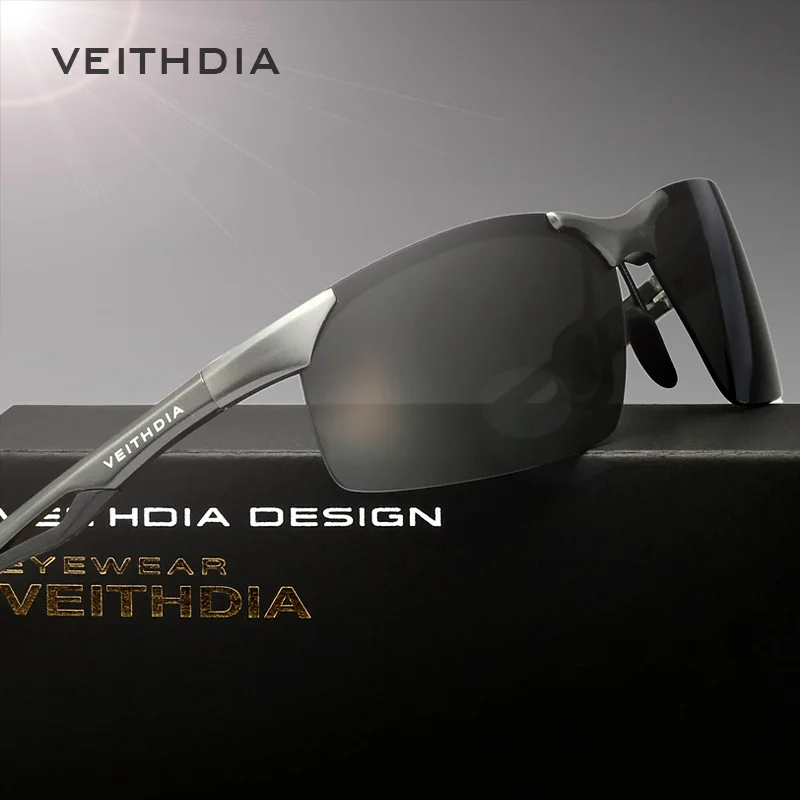 Фото Солнцезащитные очки VEITHDIA мужские из алюминиево-магниевого сплава классические с