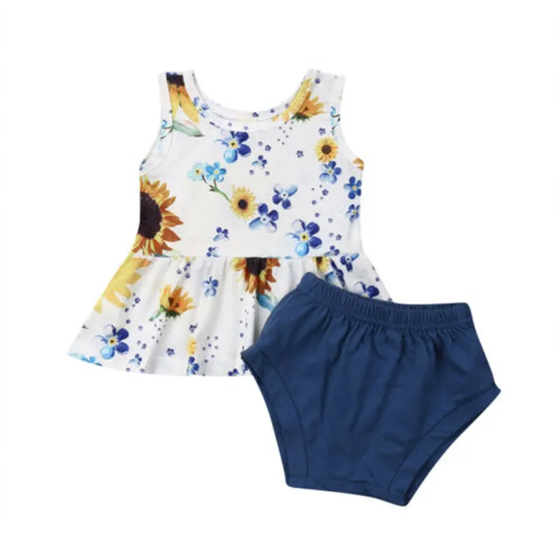 New Casual Toddler Kids Baby Girl Infant Clothes Sunflower Tops Dress Pants Sleeveless Shorts Tracksuit Outfit Sets 3-24 Months
New Casual Toddler Kids Baby Girl Infant Clothes Sunflower Tops Dress Pants Sleeveless Shorts Tracksuit Outfit Sets 3-24 Months