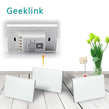 Geeklink Light Wall Smart Touch Switch US WiFi Feedback 1 2 3 Gang Voice Remote Control Android iOS for Alexa Google Home FB2
Geeklink Light Wall Smart Touch Switch US WiFi Feedback 1 2 3 Gang Voice Remote Control Android iOS for Alexa Google Home FB2