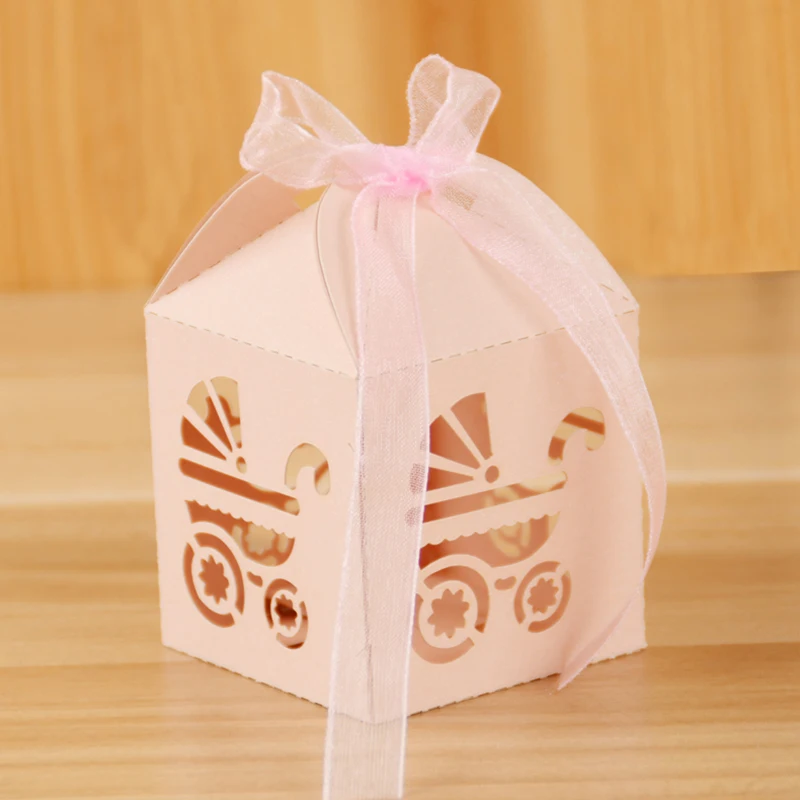 10 PCS Hollow laser baby Stroller Baby Shower Box Gift Boxes Wedding Party Favor Decoration With Ribbon Candy Box
10 PCS Hollow laser baby Stroller Baby Shower Box Gift Boxes Wedding Party Favor Decoration With Ribbon Candy Box