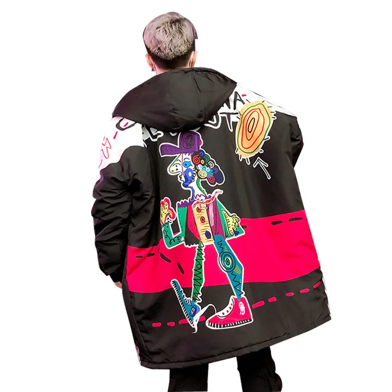 Men Winter Parkas Jacket Male Streetwear Hip Hop Graffiti Printing Oversized Long Loose Casual Cotton Padded Coat Windbreaker
Men Winter Parkas Jacket Male Streetwear Hip Hop Graffiti Printing Oversized Long Loose Casual Cotton Padded Coat Windbreaker