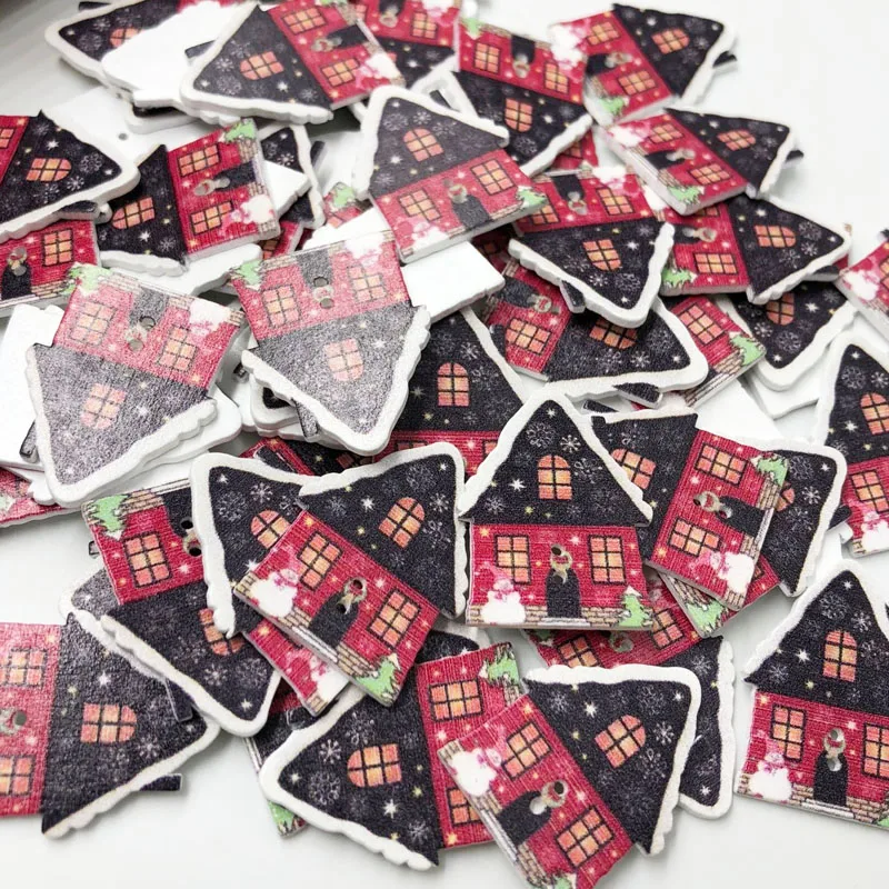 50pcs 25MM Christmas Wood House Wood Buttons 2Holes Sewing Crafts Accessories WB566
50pcs 25MM Christmas Wood House Wood Buttons 2Holes Sewing Crafts Accessories WB566