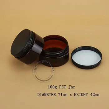 50pcs/Lot 100g Empty Amber Plastic Jar With Black Aluminum Screw Lid Cosmetic Packaging Cream Containers Facial Mask Jars Pots
50pcs/Lot 100g Empty Amber Plastic Jar With Black Aluminum Screw Lid Cosmetic Packaging Cream Containers Facial Mask Jars Pots